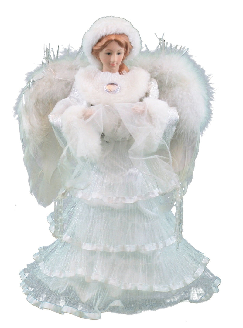 12 Inch White Ribbon Dress Angel - Shelburne Country Store