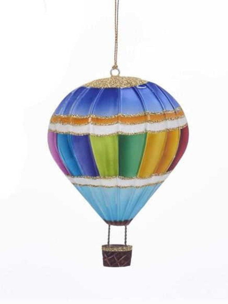 Tin Hot Air Balloon Ornament -  Rainbow - Shelburne Country Store