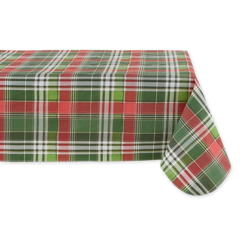 Holiday Ecovinyl Tablecloth -  Green Plaid - Shelburne Country Store