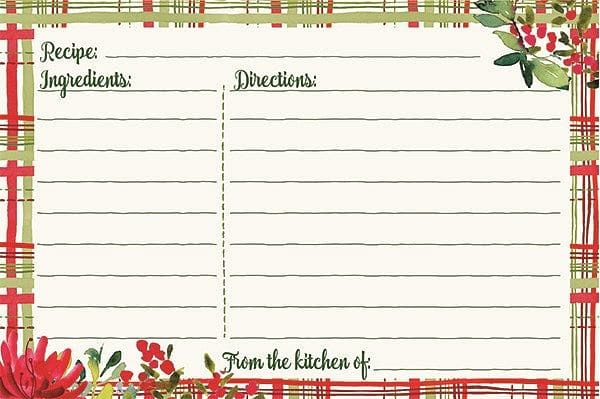 Christmas Greens Collection Recipe Cards - Shelburne Country Store