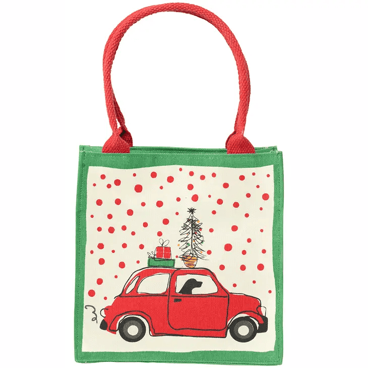 Holiday Hound Large Reusable Gift Bag Tote - Shelburne Country Store