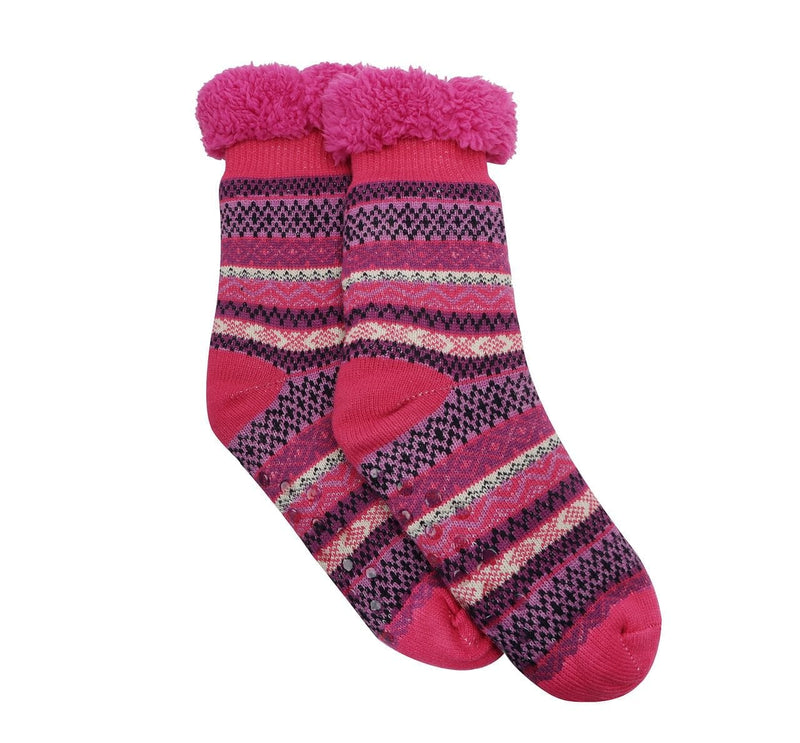 Sherpa Nordic Pink Socks - Shelburne Country Store