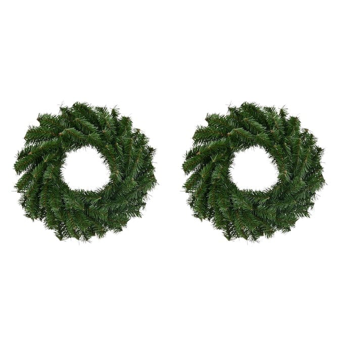 2-Pack 12-in or Outdoor Green Fir Artificial Christmas Wreath - Shelburne Country Store