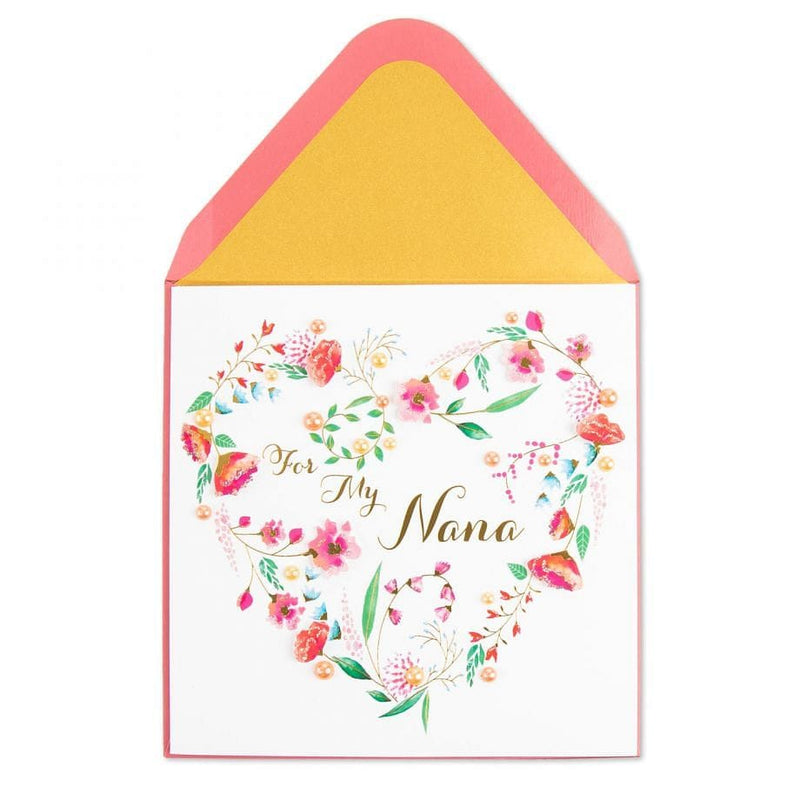 Floral Heart Nana Mothers Day Card - Shelburne Country Store