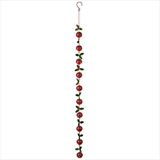Red Bell Garland with Holly - Shelburne Country Store