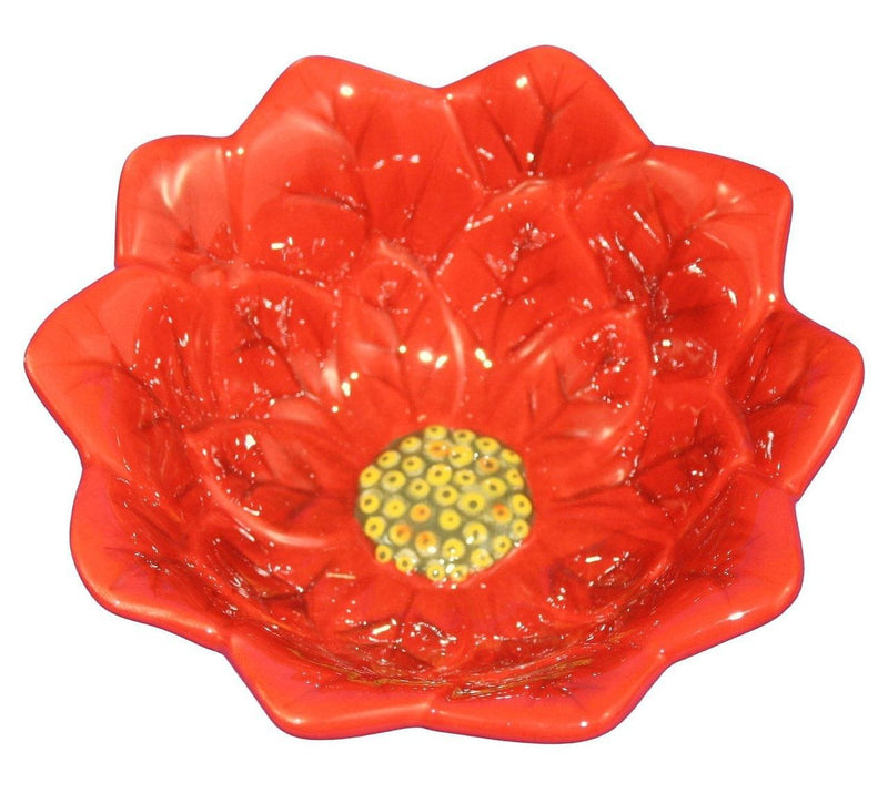 3D Poinsettia Ceramic Ice Cream Bowl By Certified International - Shelburne Country Store