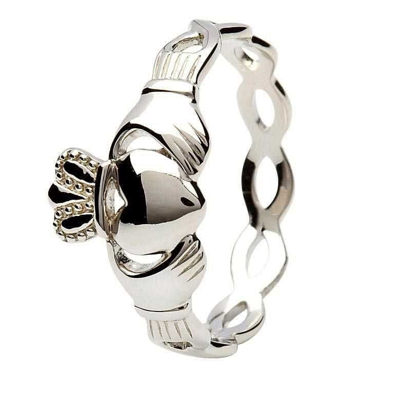 Silver Open Weave Claddagh - - Shelburne Country Store