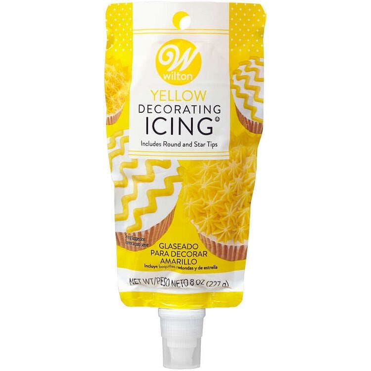 Icing Pouch with Tips - 8 oz. - Yellow - Shelburne Country Store