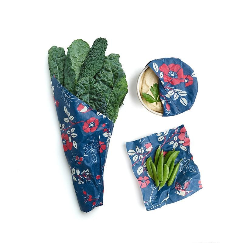 Bee's Wrap Food Wrap - Botanical Print - Assorted Wrap 3 Pack - Shelburne Country Store