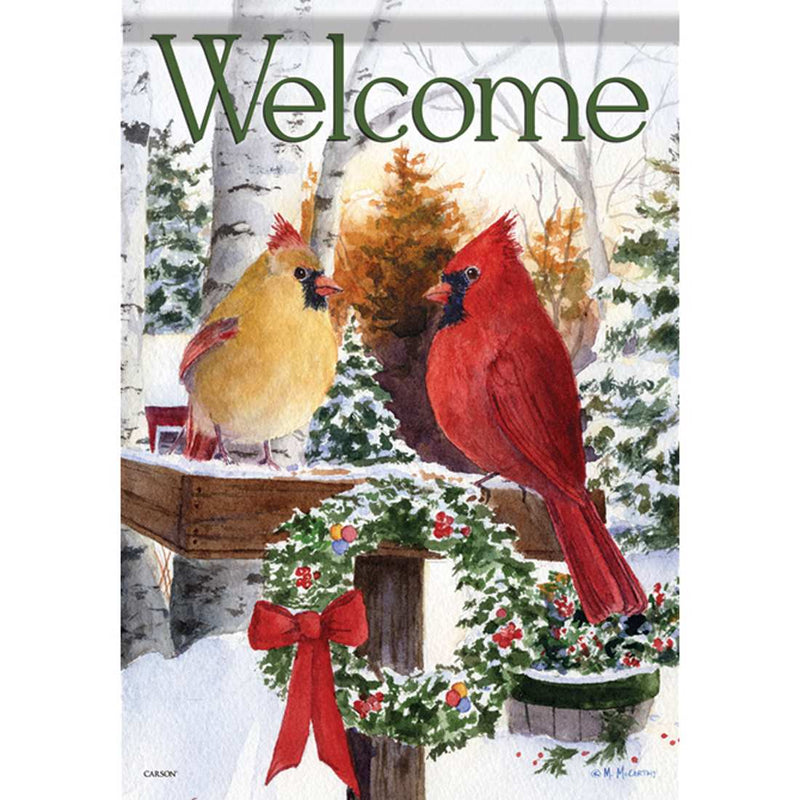Christmas Cardinal Dura Soft 12.5 x 18 Flag - Shelburne Country Store