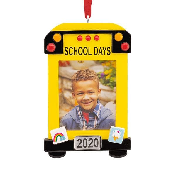 School Bus Photo Holder Dated 2020 Ornament - Shelburne Country Store
