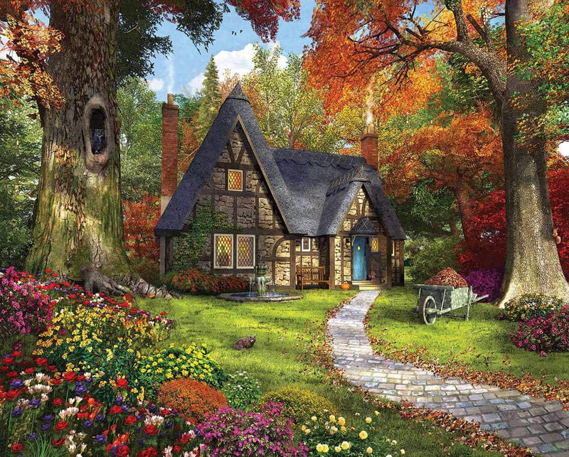 Autumn Cottage - 1000 Piece Jigsaw Puzzle - Shelburne Country Store