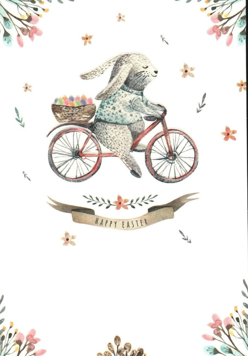 Rabbit On Bike Easter Card - Shelburne Country Store