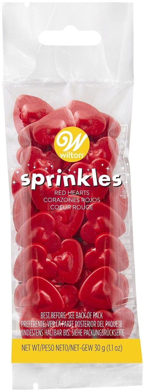 Jumbo Heart Sprinkles Pouch - Red - 1.1 oz. - Shelburne Country Store