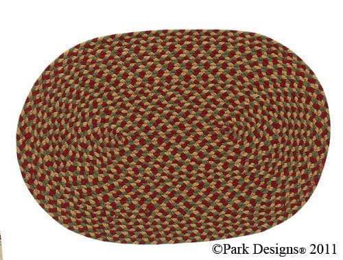 Braided Oval Placemat - Red/Green/Gold - Shelburne Country Store