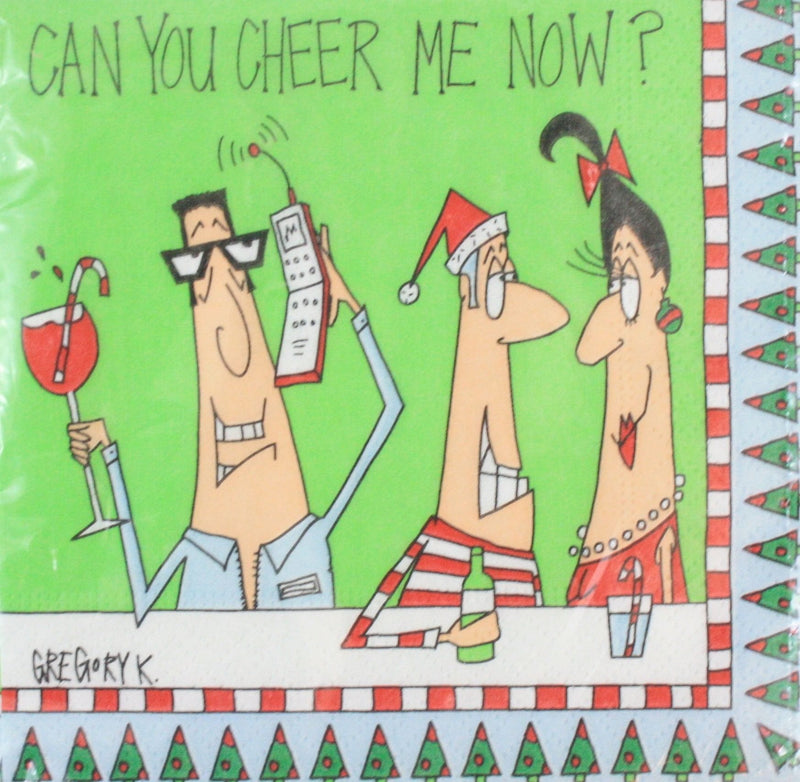Christmas Cocktail Napkin - Can you Cheer me Now? - Shelburne Country Store