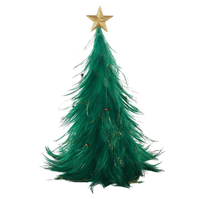 Christmas Basics Large Green Feather Tree, 13.75 Inch - Shelburne Country Store