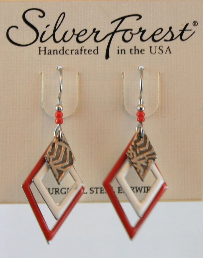 Red & White Layered Earrings Earring - Shelburne Country Store