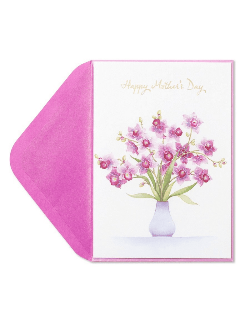 Vase of Orchids Card - Mothers Day - Shelburne Country Store