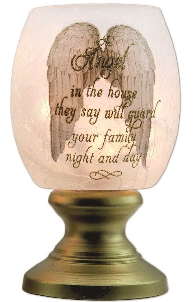 Angel in the House Lighted Vase on Metal Base - - Shelburne Country Store