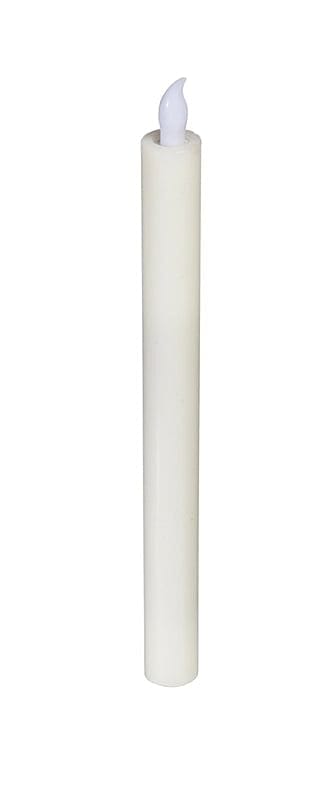 Ivory Battery Operated Flameless LED Wax Taper Candle - Shelburne Country Store