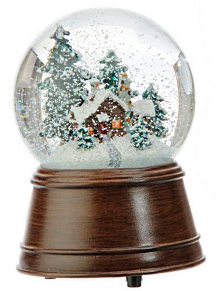 Rustic Musical Water Globe - - Shelburne Country Store