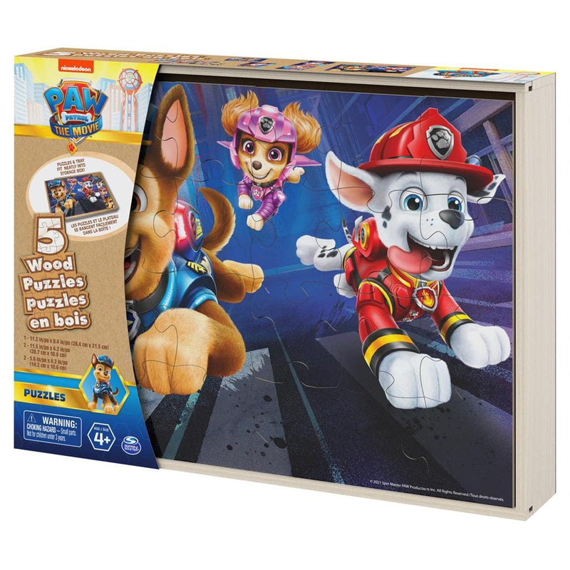 Paw Patrol - 5 Wooden Puzzles - Shelburne Country Store