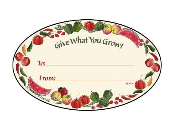 Baking and Canning Labels - Give What You Grow - Shelburne Country Store