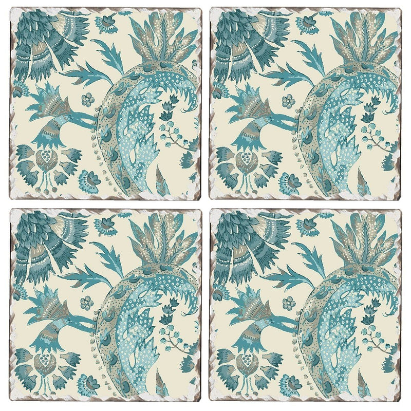 Grand Palampore Stone Coasters - Shelburne Country Store