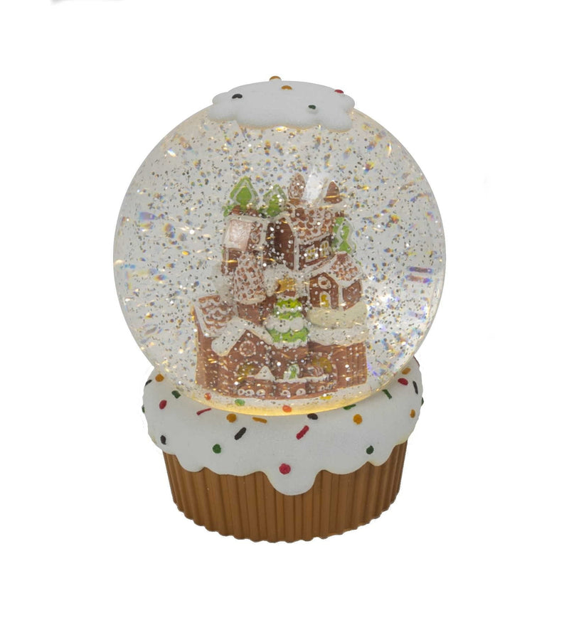 Battery Operated Spinning Water Globe Cupcake - - Shelburne Country Store