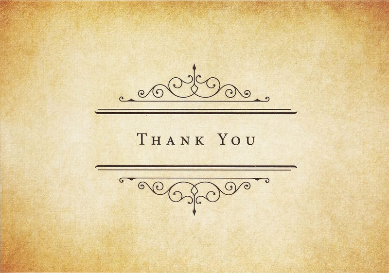 Vintage Parchment Thank You Cards - Shelburne Country Store