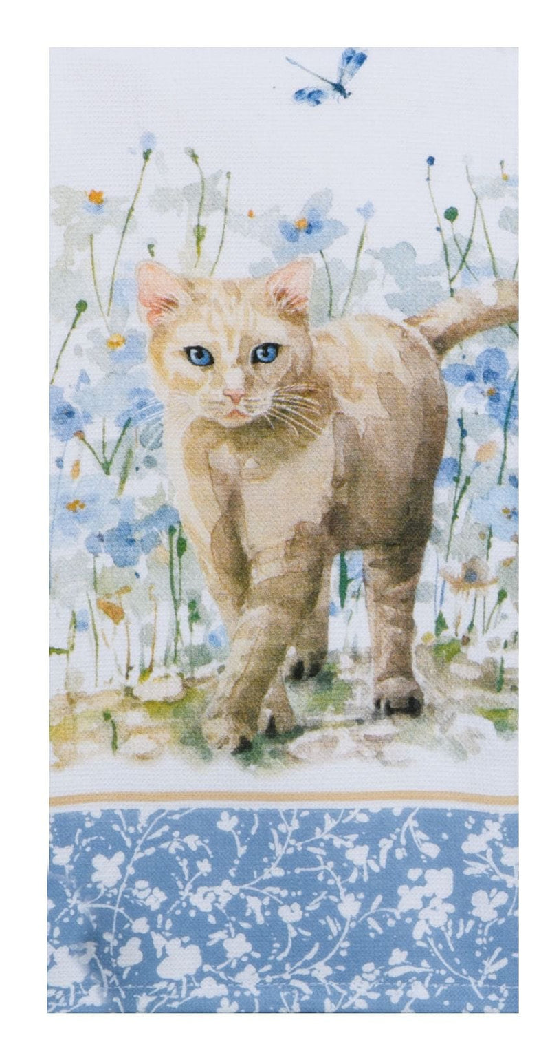 Bohemian Blue Cat Terry  Towel - Shelburne Country Store