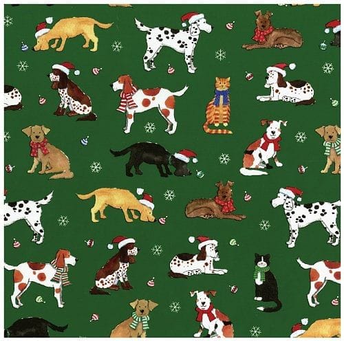 Cozy Critters Green Gift Wrap - Shelburne Country Store