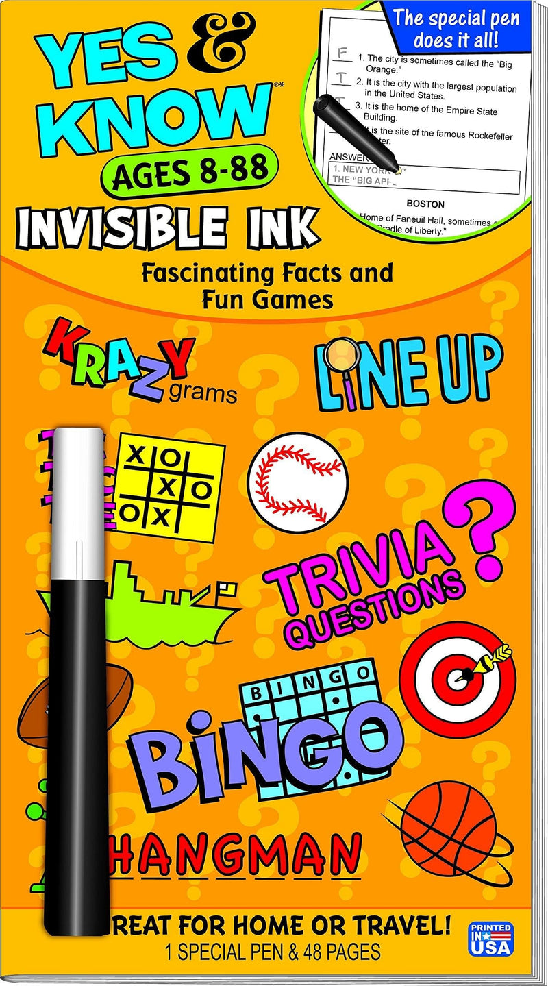 Invisible Ink Yes & Know Book - - Shelburne Country Store