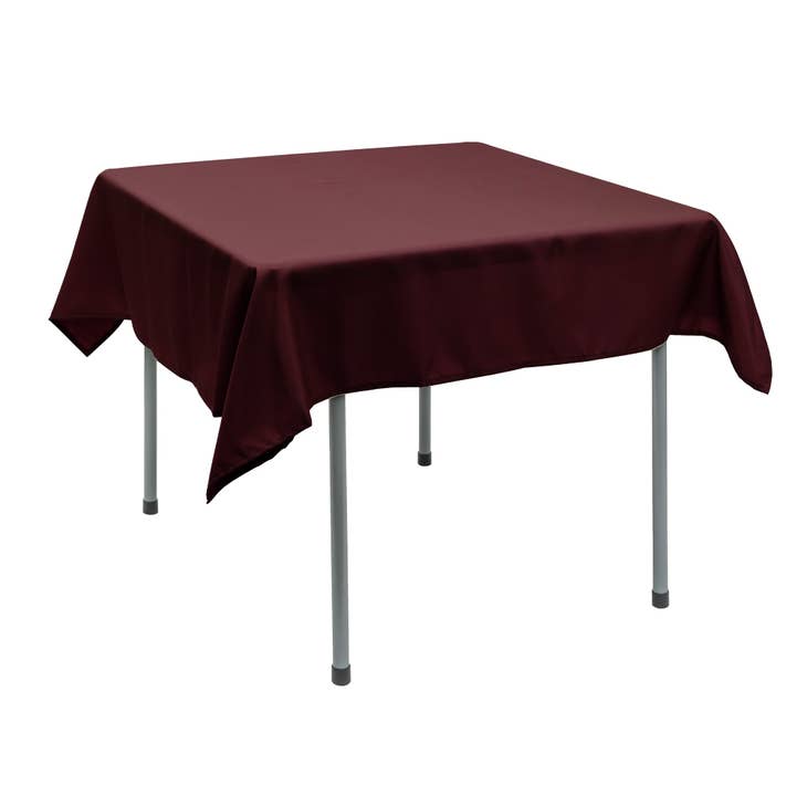 Polyester Square Tablecloth 54” X 54” - Burgundy - Shelburne Country Store
