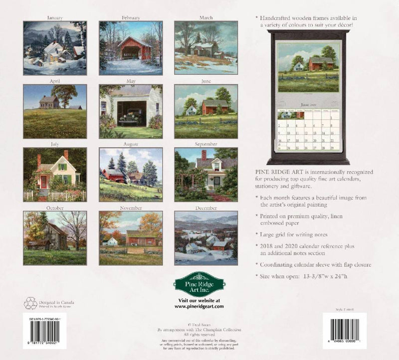 2019 Fred Swan Wall Calendar - A Place to call Home - Shelburne Country Store