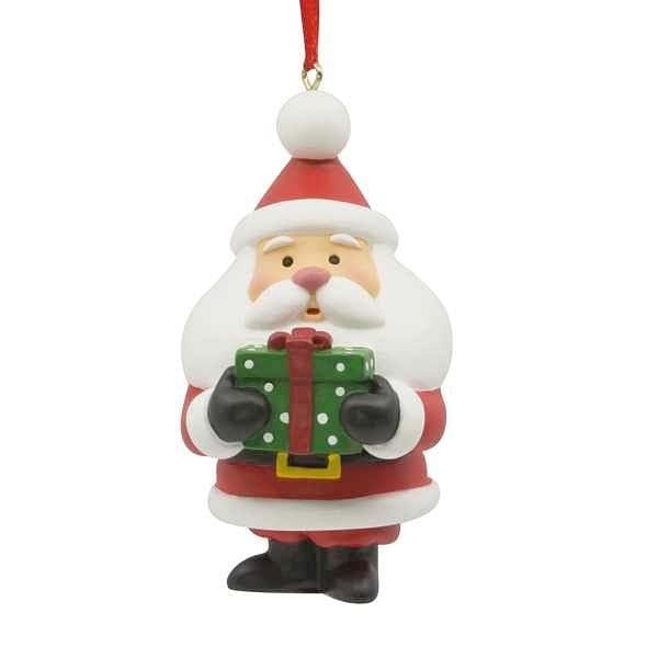 Santa Bringing a Present Ornament - Shelburne Country Store