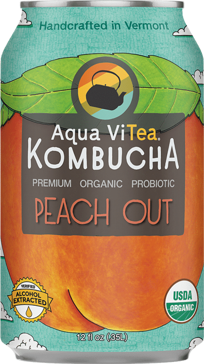 Aqua ViTea Kombucha Peach Out - Shelburne Country Store
