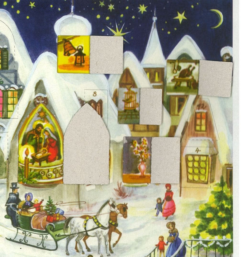 Glittered Advent Calendar - - Shelburne Country Store
