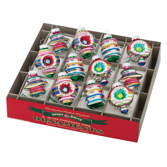Christmas Confetti 1.75" Decorated Shapes 12 Pack - Shelburne Country Store