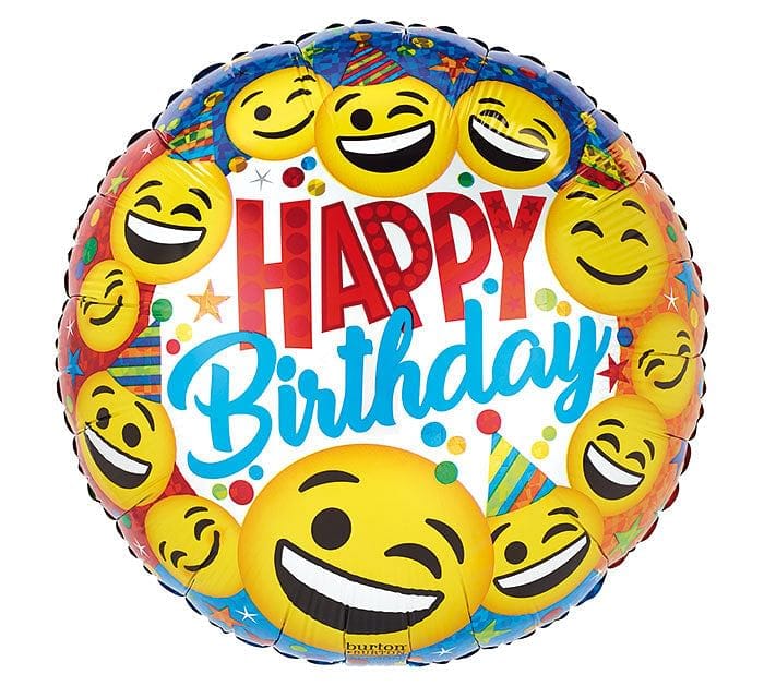Happy Birthday Emoticon Balloon - Shelburne Country Store