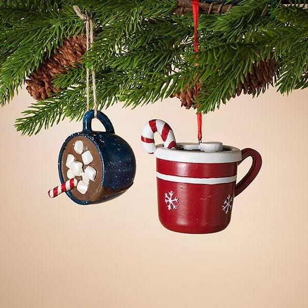 3" Coffee Cup Ornament -  Blue - Shelburne Country Store
