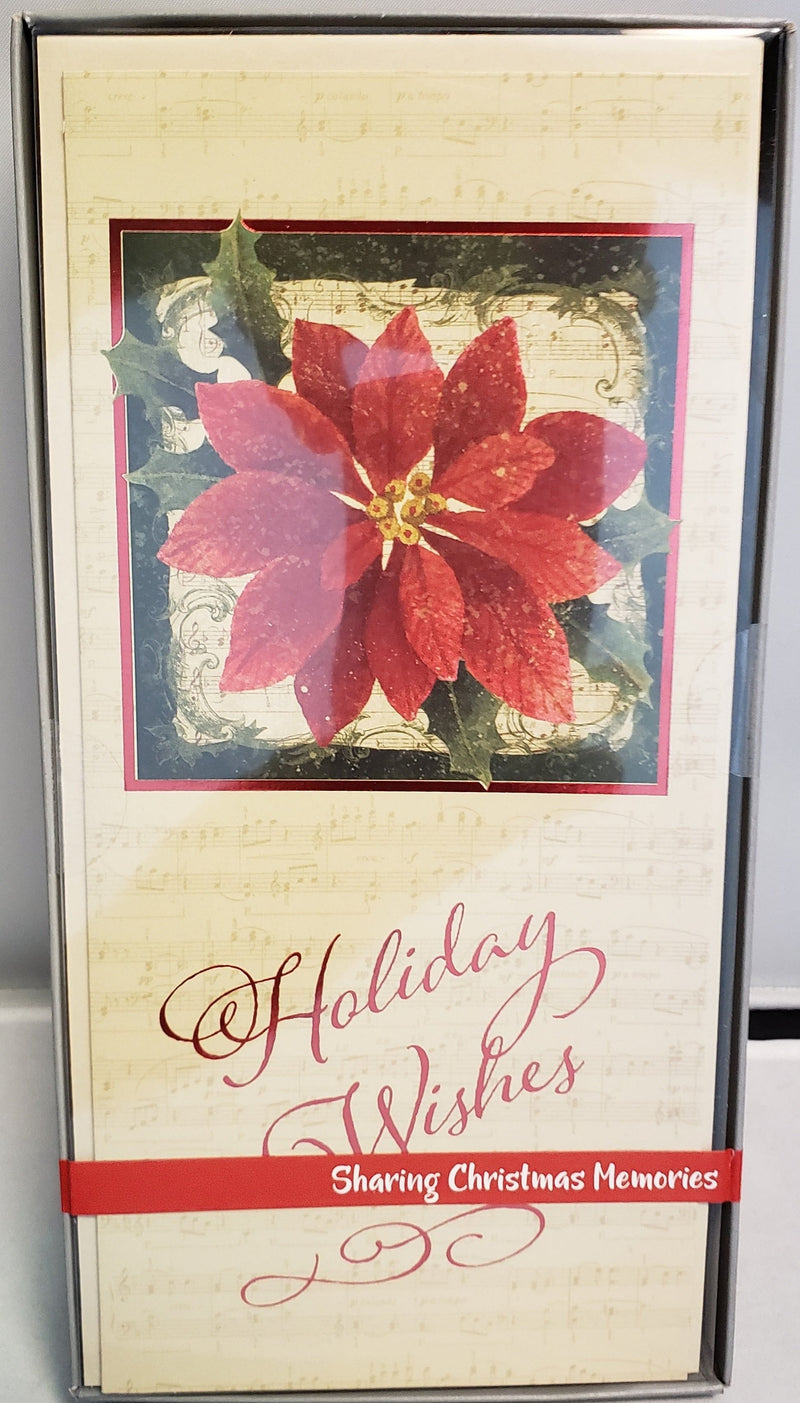 Tall Traditions 18 Card Set - Poinsettia - Shelburne Country Store