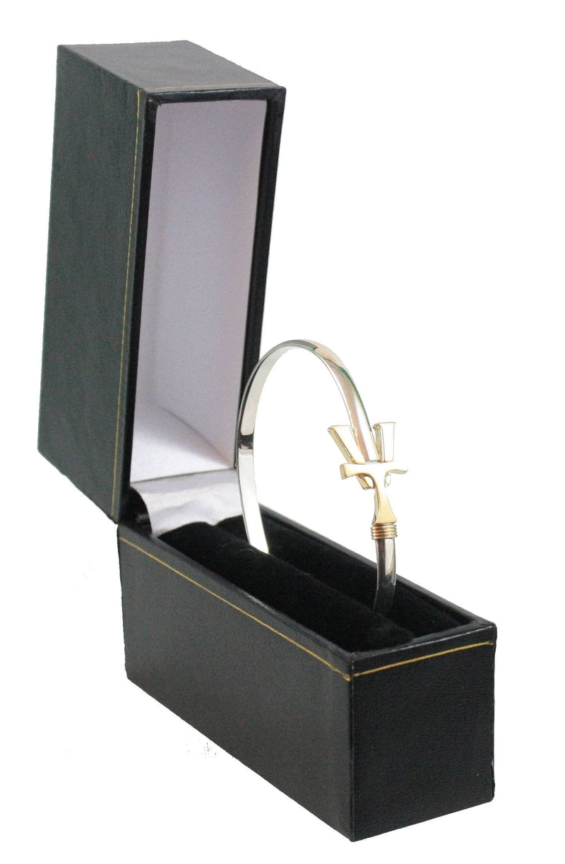 VT Hook Bracelet with Gold 'VT' - 4mm Band - - Shelburne Country Store