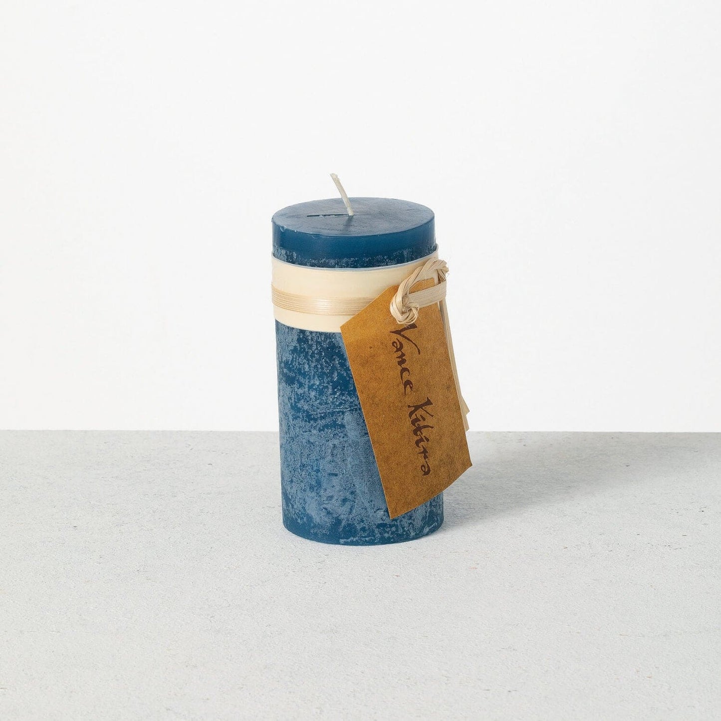 Timber Pillar Candle  2x4  Blue - Shelburne Country Store