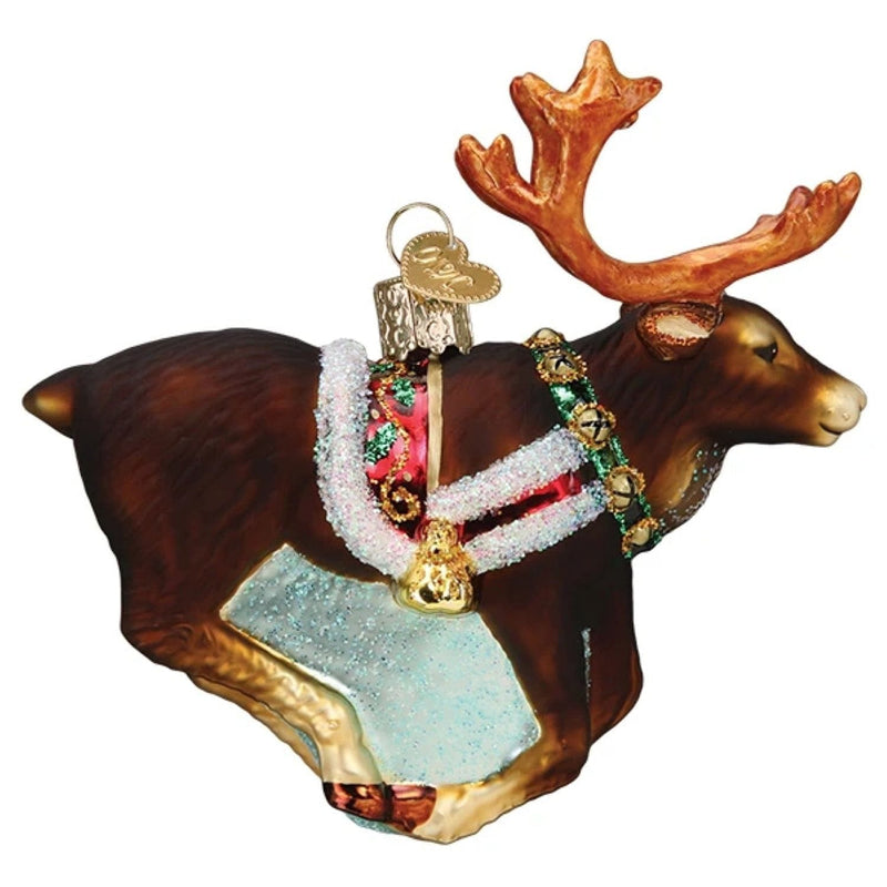 Glass Reindeer Ornament - Shelburne Country Store