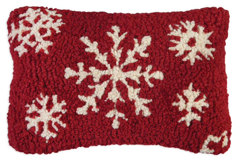 Five White Snowflakes Pillow - Shelburne Country Store