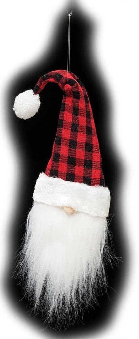 18 Inch Let it Snow Santa Head -  Black and Red - Shelburne Country Store
