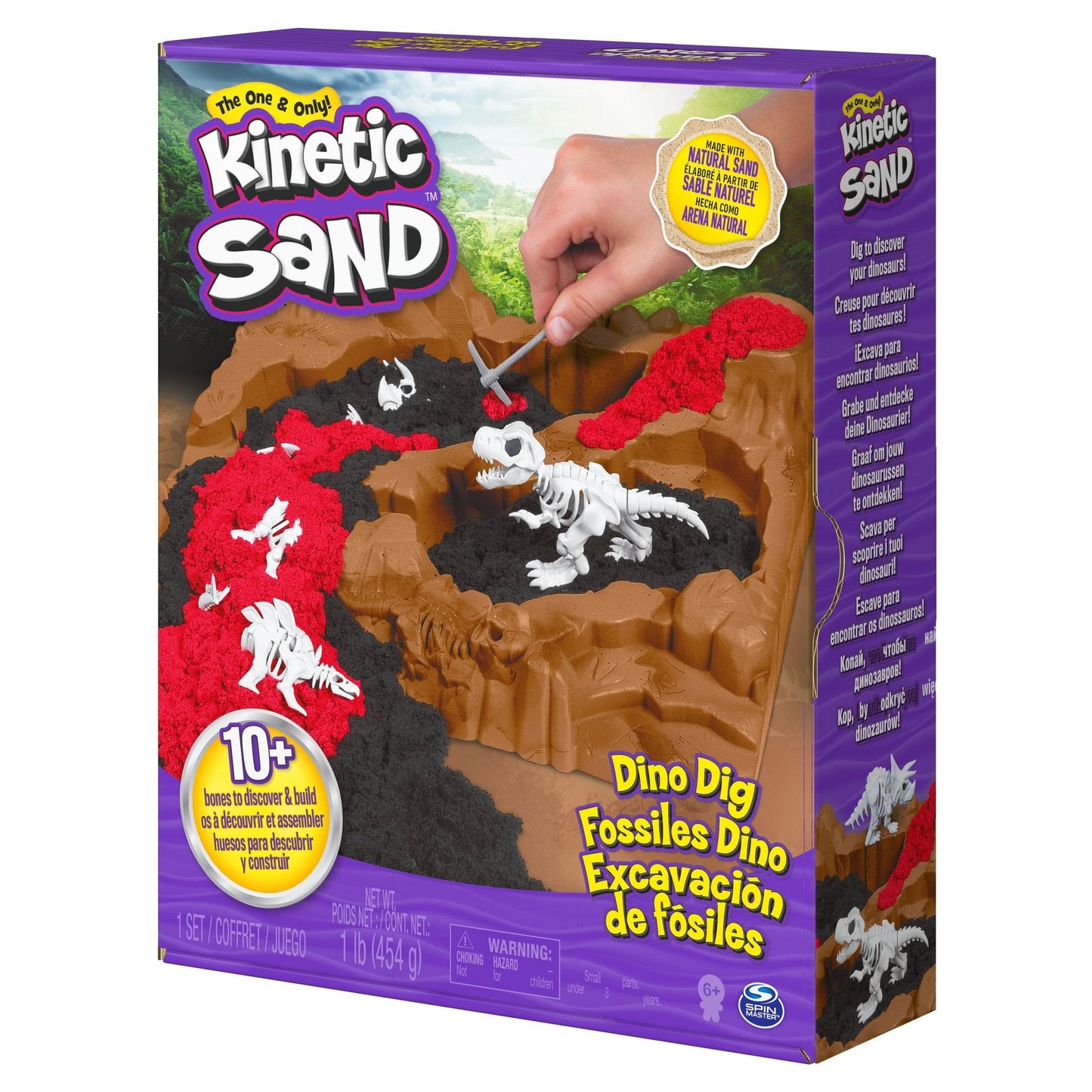 Kinetic Sand Dino Dig Playset with 10 Hidden Dinosaur Bones - Shelburne Country Store