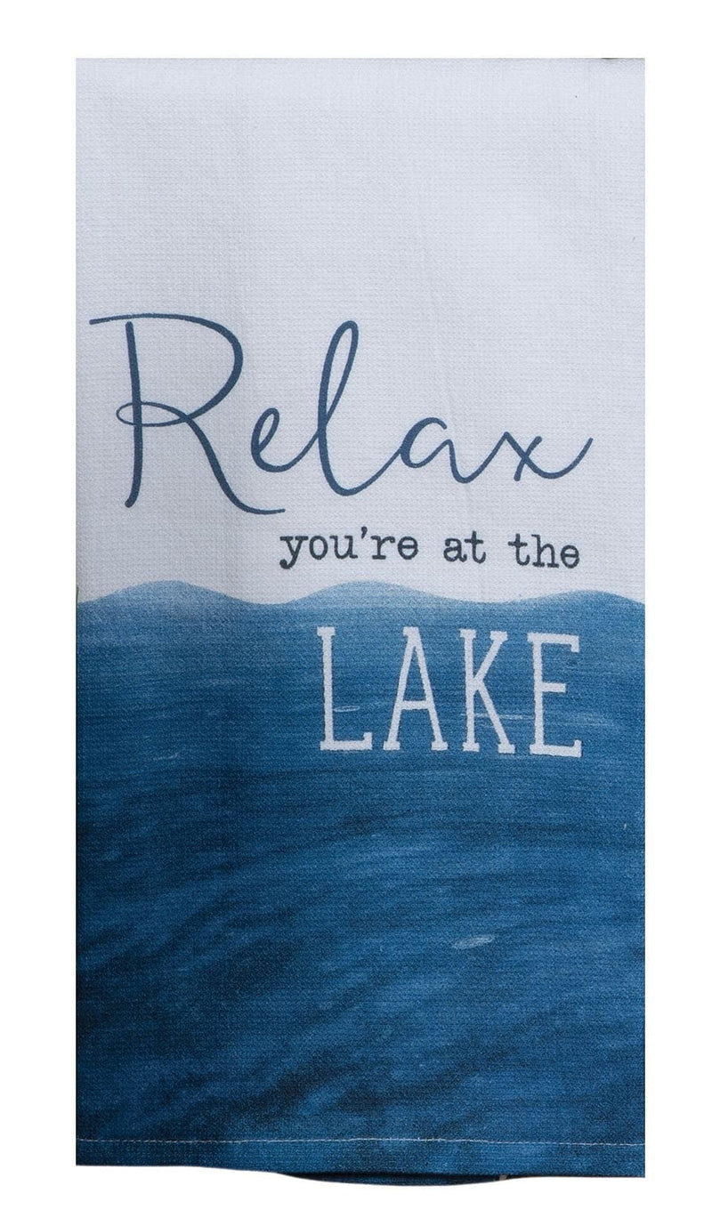 Relax Your At the Lake  Dual Purpose Terry Towel - Shelburne Country Store